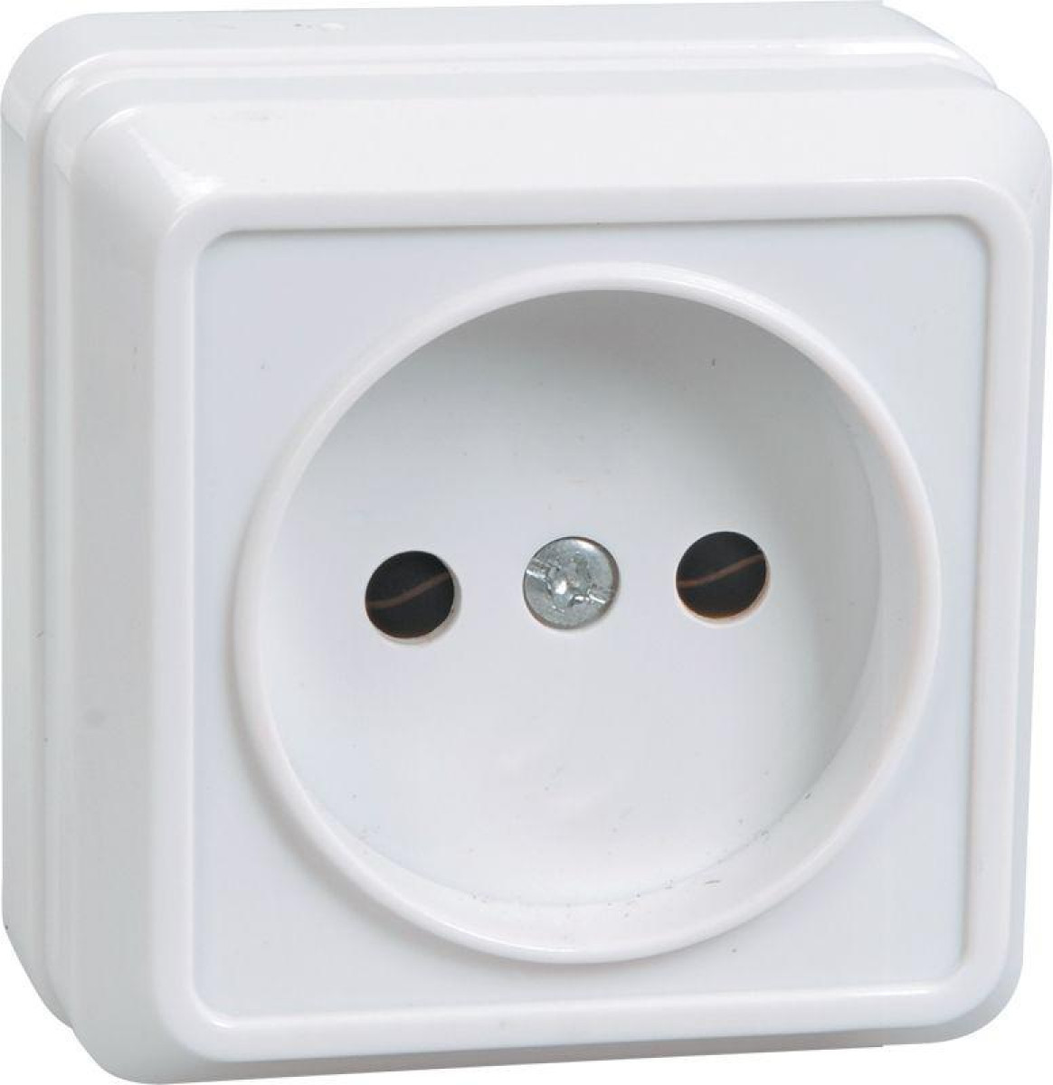 Изображение товара Розетка IEK 1-м ОП Октава 10А IP20 без заземления белая