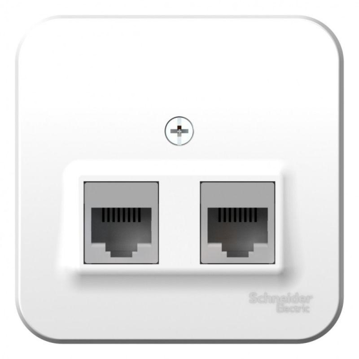 Изображение товара Розетка компьютерная 2-м ОП Blanca RJ45 кат.5E с изолирующей пластиной белая Systeme Electric