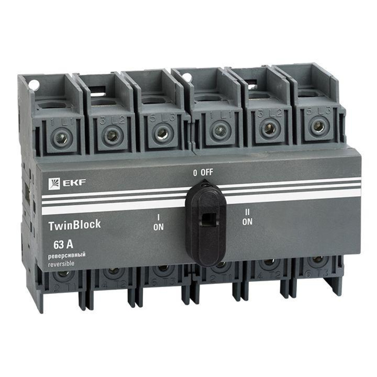 Изображение товара EKF TwinBlock реверсивный рубильник 3п 63А для прямой установки