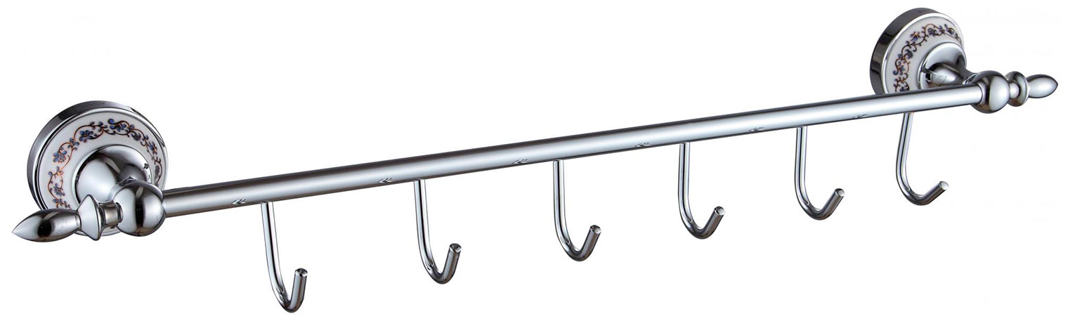 

Планка с крючками 6 крючков Savol 68а S-06876A, Хром