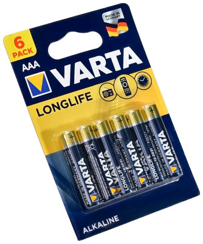 Батарейки VARTA LONGLIFE AAA бл.6 цена и фото