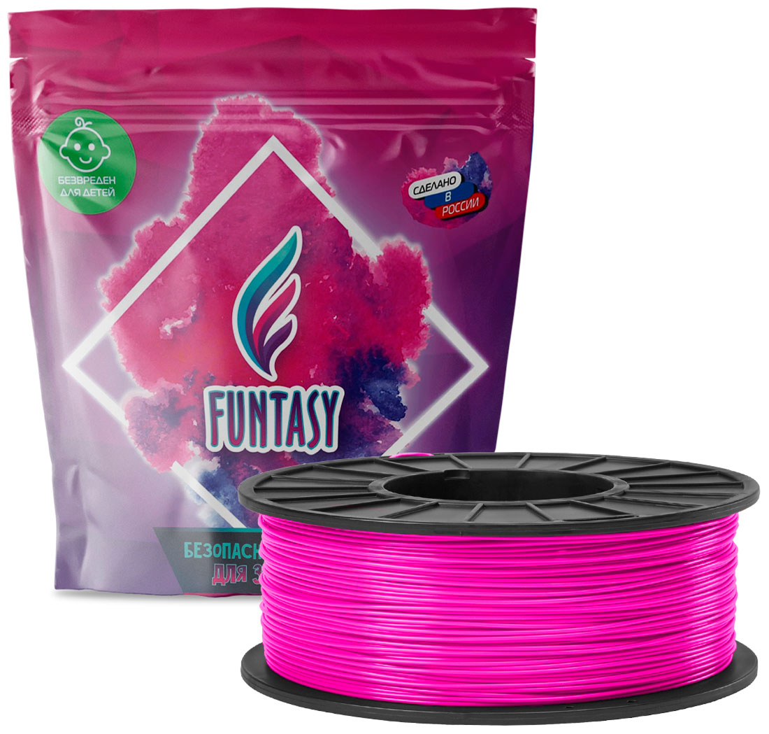 Пластик в катушке Funtasy PETG, 1.75 мм, 1 кг, розовый 3d нить sunlu petg 1 кг 1 75 мм 5 рулонов