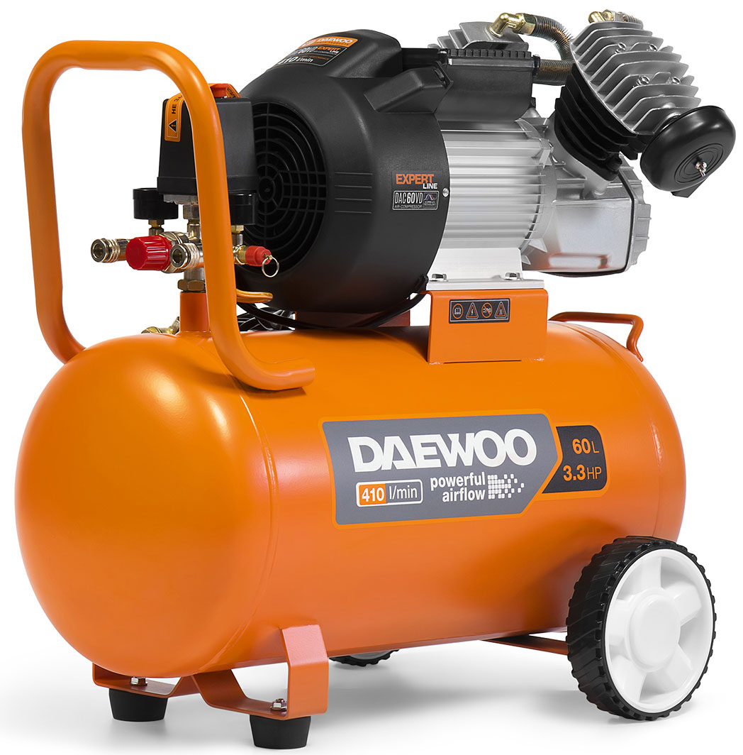 Компрессор Daewoo Power Products DAC 60 VD компрессор аккумуляторный daewoo 21в 220в dac 90s li