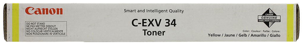 Изображение товара Тонер-картридж Canon С-EXV 34 Y 3785 B 002 Жёлтый Изображение товара Тонер-картридж Canon С-EXV 34 Y 3785 B 002 Жёлтый