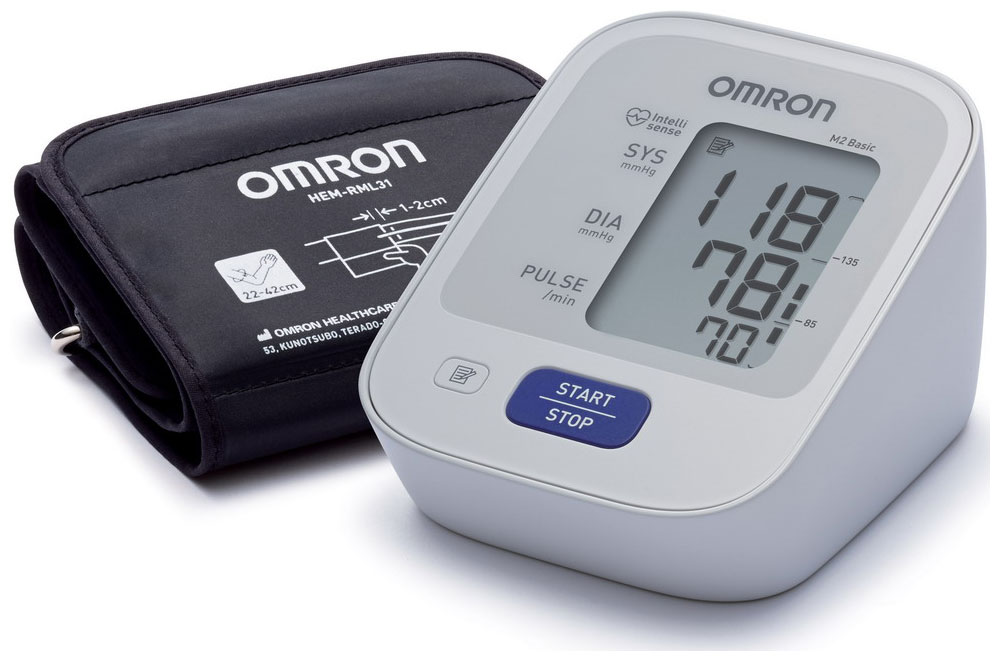 Изображение товара Тонометр Omron M2 Basic автоматический с универсальной манжетой и приложением