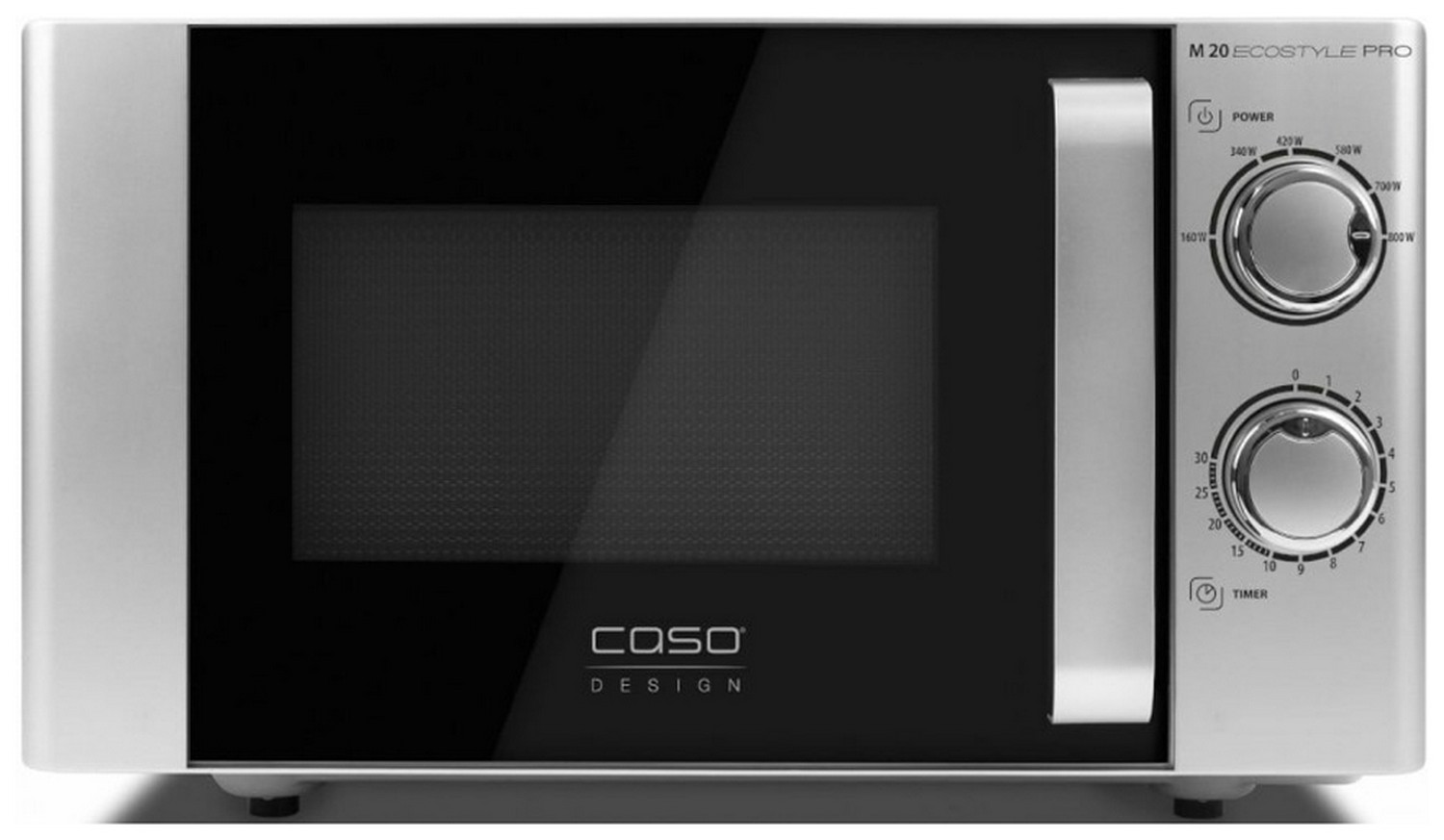 Изображение товара Микроволновая печь Caso M 20 Ecostyle Pro 20 л 800 Вт серебристая нержавейка