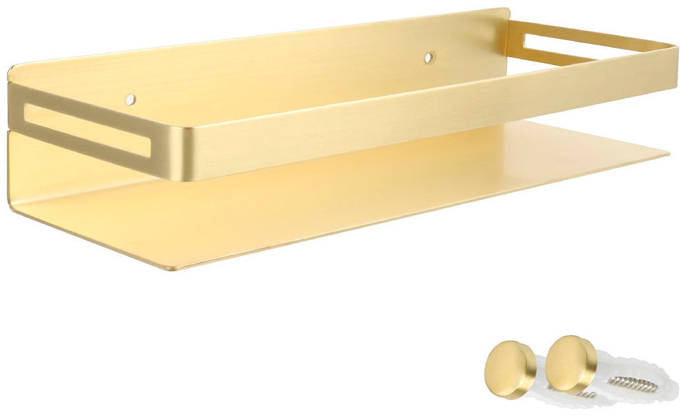 Изображение товара Полка прямоугольная Fixsen HOTEL FX-31003H из нержавеющей стали золотой сатин
