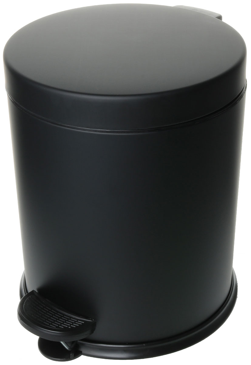 Изображение товара Ведро с крышкой Fixsen 5 л нержавеющая сталь пластик черное для мусора