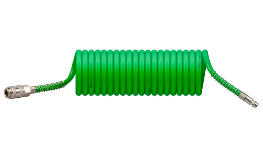 Изображение товара Шланг полиэтиленовый спиральный Eco 6.5/10 мм, c быстросъемным соединением, длина 5 м (AHE-0560)