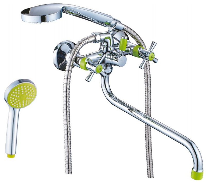 

Смеситель для ванны Cron CN142/зеленый, (CN22142-12), Хром/зеленый