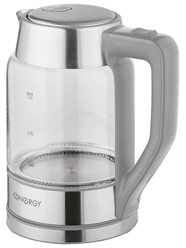 Изображение товара Электрический чайник Energy E-206 1.7 л серый с термостойким стеклом