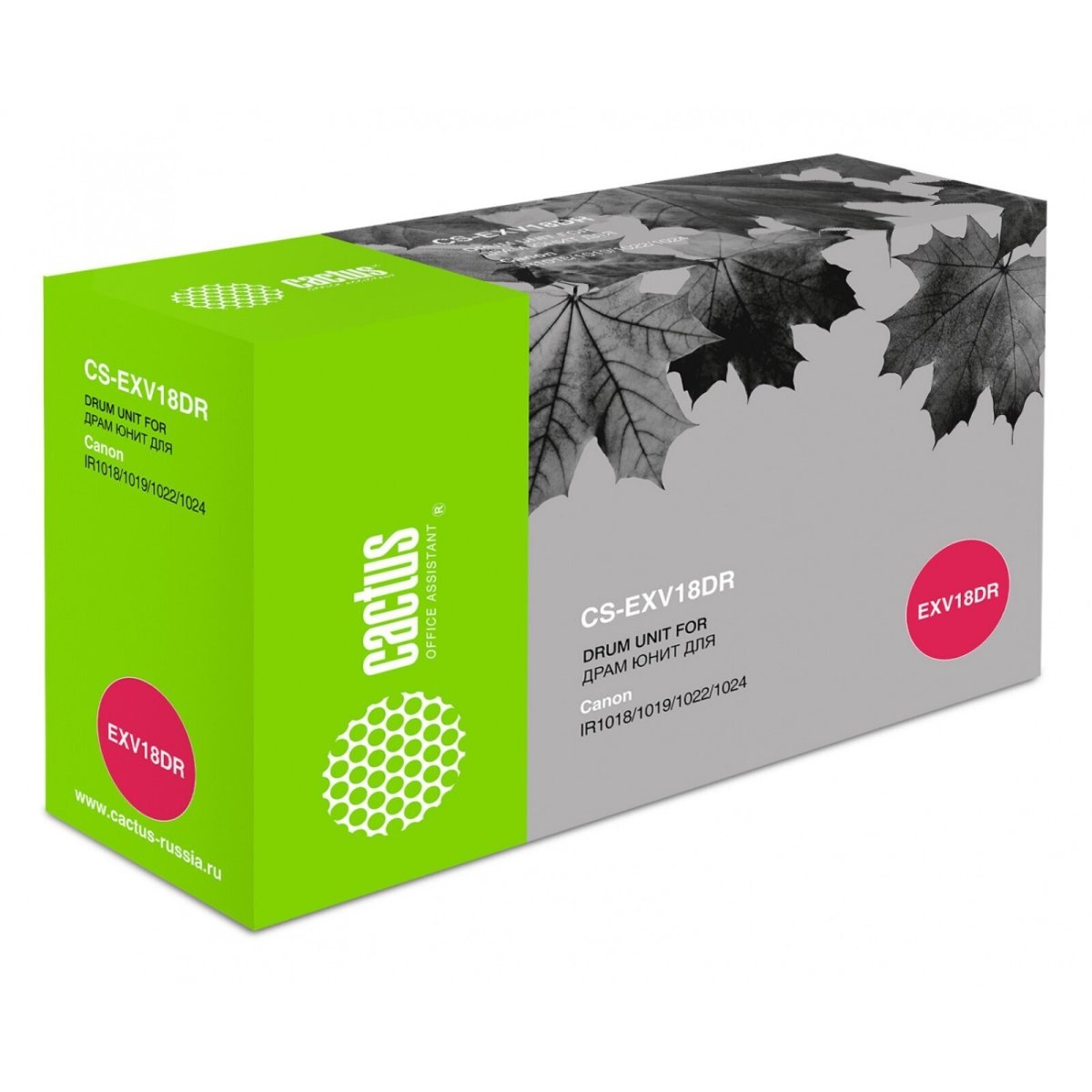 Изображение товара Фотобарабан Cactus CS-EXV18DR для Canon черный IR 1022A 1022F 1024A 1024F 1024IF 1018 1018J 1020 10