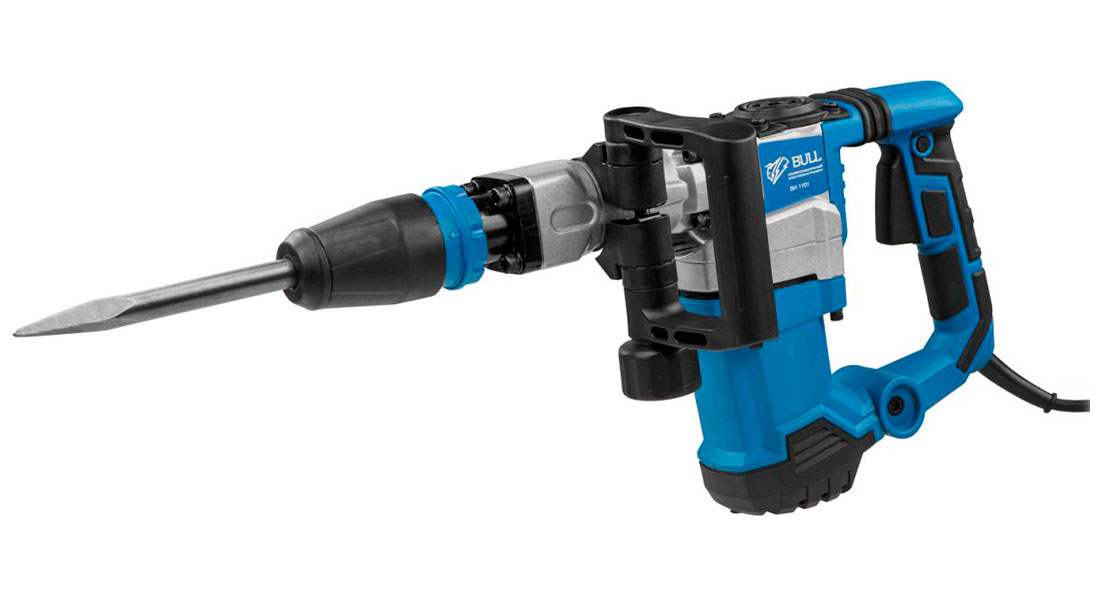 

Отбойный молоток Bull SH 1101, 1200 Вт, 12.0 Дж, 4000 уд/мин, SDS-max, вес 6,5 кг (0329190), Серый/черный