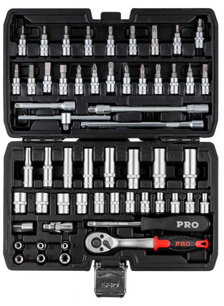 Изображение товара Набор головок и бит Startul STUTTGART PRO-056S 56 предметов 1/4" автомобильный ремонт