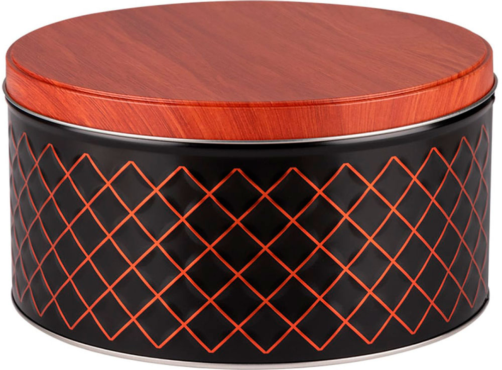 Изображение товара Банка металлическая Mallony CLASSICO NERO, для сыпучих продуктов, 198х105 см, круглая, с крышкой (104876)