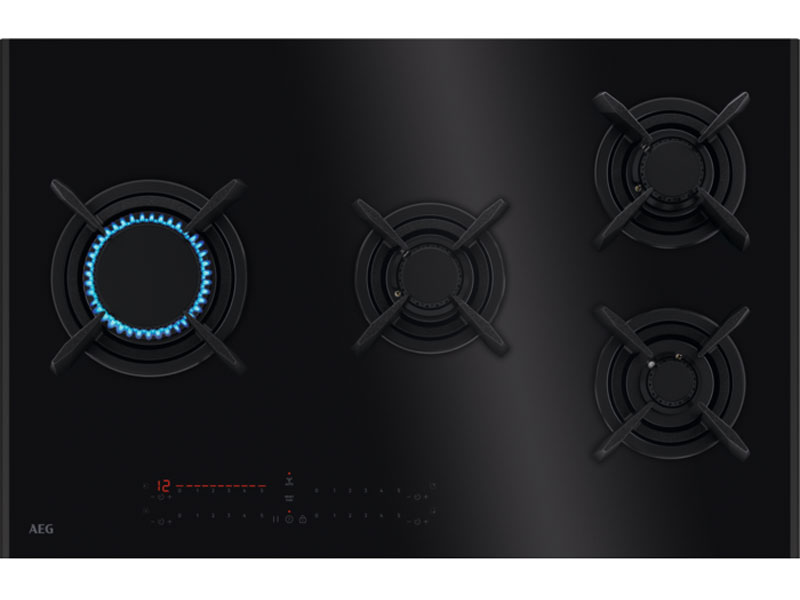 Изображение товара Газовая варочная панель AEG HVB8453IB с сенсорным управлением и защитой