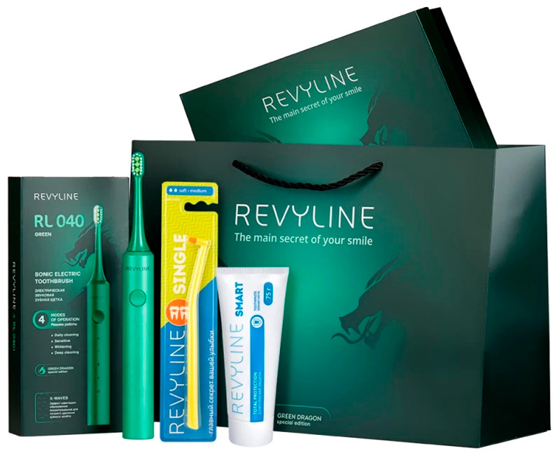 Подарочный набор Revyline Green Dragon №1 со щеткой + зеленый пакет Подарочный набор Revyline Green Dragon №1 со щеткой + зеленый пакет