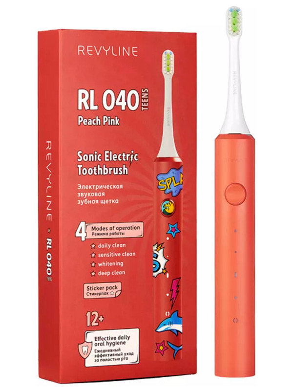 Электрическая зубная щетка Revyline RL 040 Teens, оранжевая