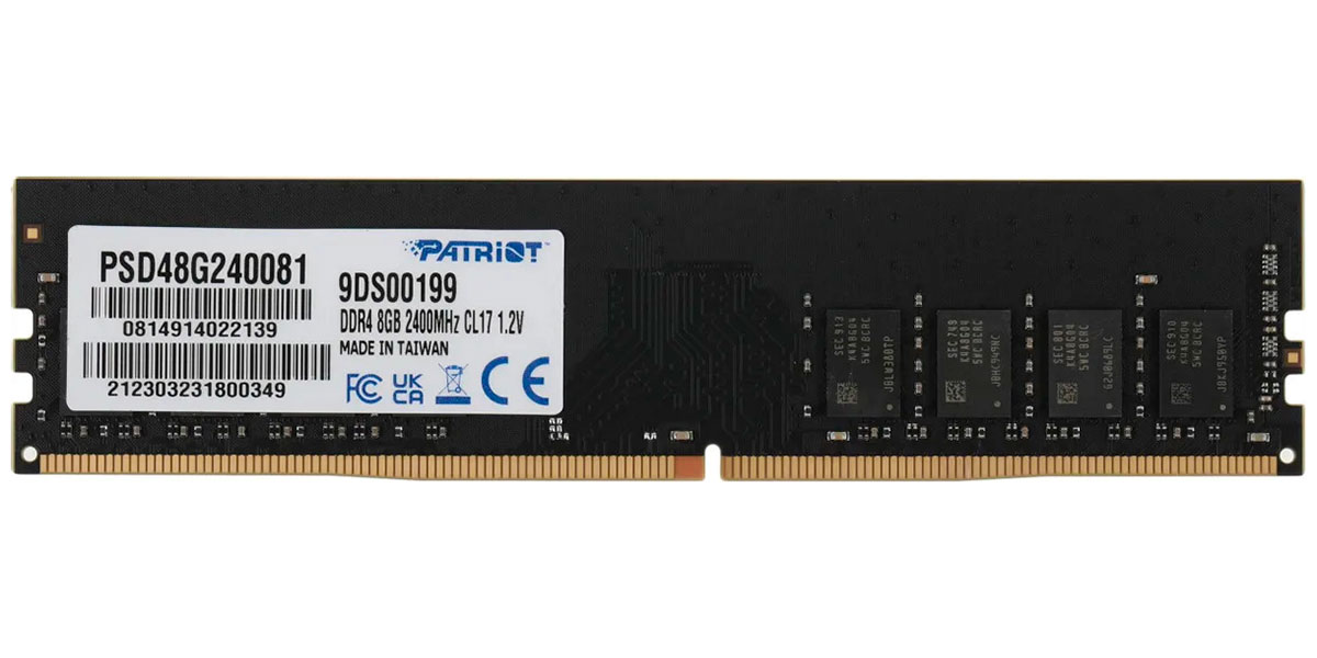 Изображение товара Патриот Оперативная память DDR4 8GB 2400Mhz Signature PSD48G240081