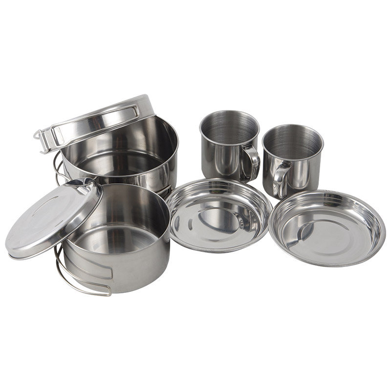 

Набор поxодной посуды Ecos Camp-S11, 8 предметов, нержавеющая сталь (106940)