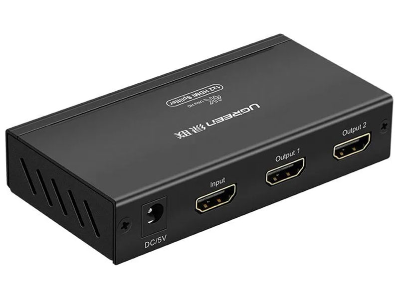 Изображение товара HDMI сплиттер Ugreen 40201EU 1х2 адаптер питания черный
