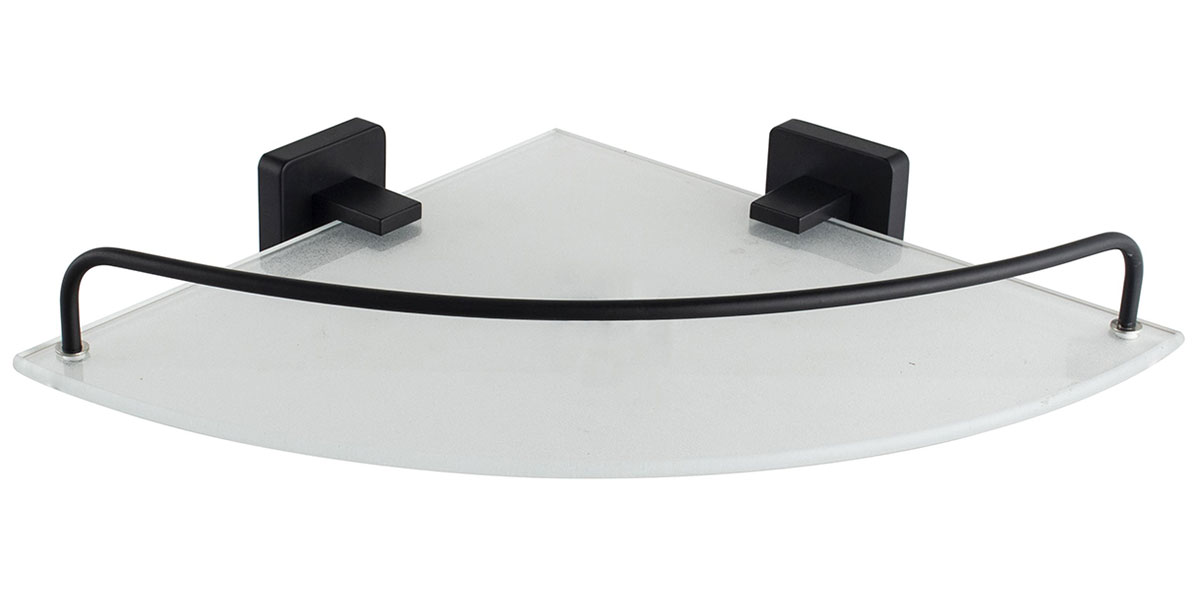 Изображение товара Полка стеклянная угловая D-Lin D222, черный (D264222)