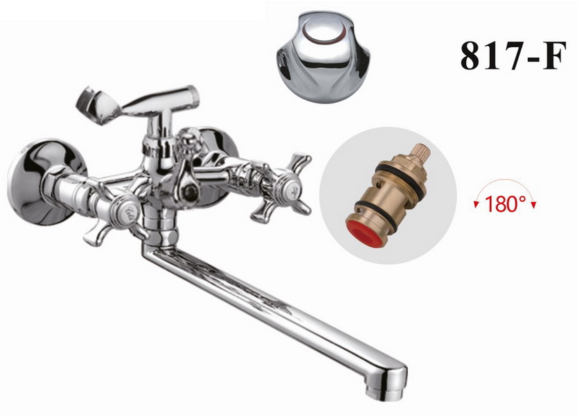 Изображение товара Смеситель для ванной комнаты D-Lin хром (D147817-F)