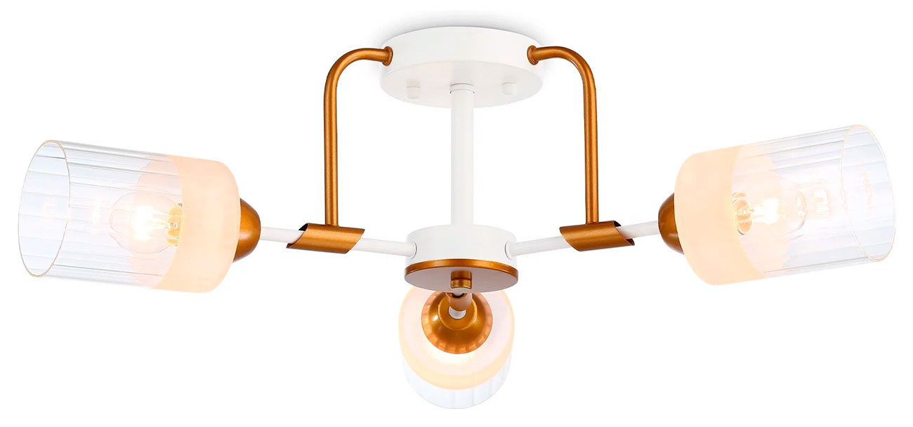 Изображение товара Люстра потолочная Ambrella Light Traditional Modern TR303321 3 лампы бело-золотая