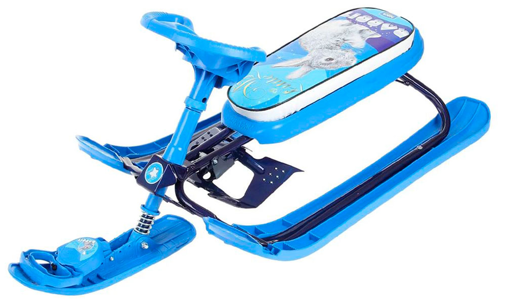 Изображение товара Снегокат Ника Игрушка "Ника кросс" СНК с кроликом (синий каркас)