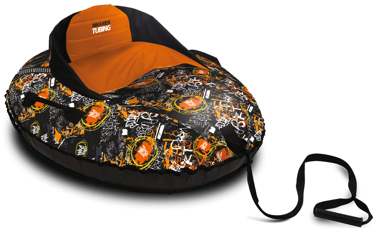 Изображение товара Тюбинг Ника принтованный (ТБМ1) с граффити оранжевый
