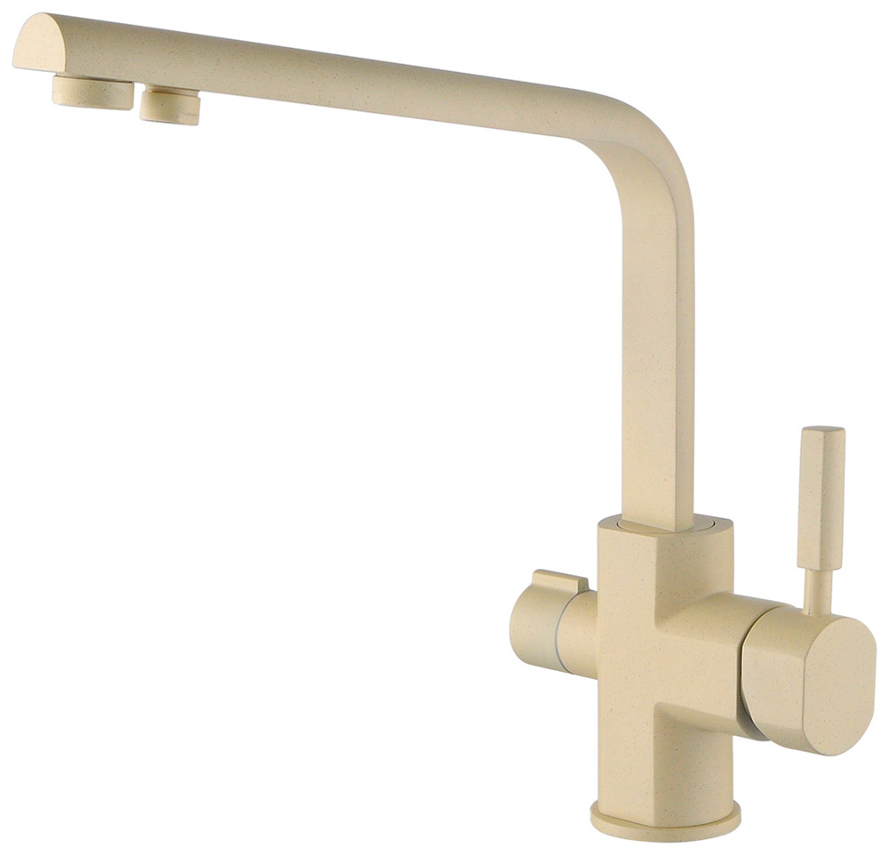 Изображение товара Смеситель для кухни Kaiser Decor 40144-6 песочно-желтый однорычажный с фильтром