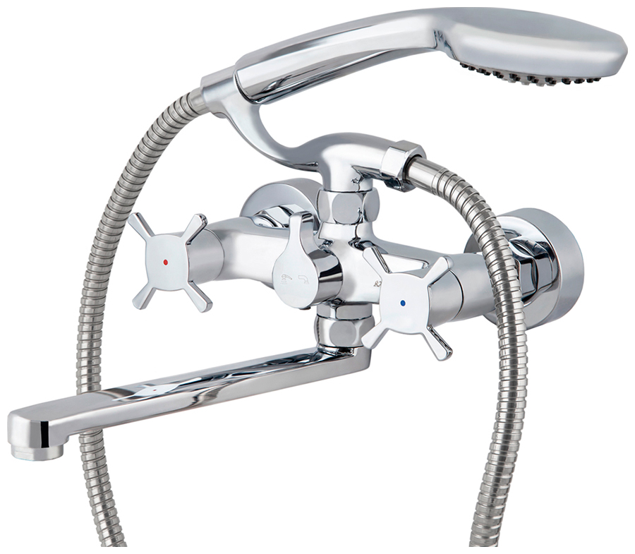 Изображение товара Смеситель для ванны Kaiser Cuatro с душем хромированный стиль ретро