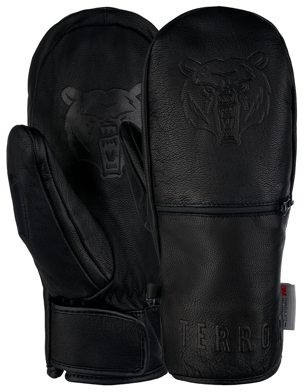 Изображение товара Зимние варежки Terror LEATHER Mitten из овечьей кожи утепленные THINSULATETM для зимнего отдыха