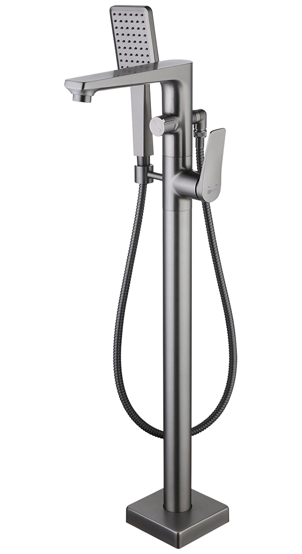 Изображение товара Напольный смеситель Lemark Bronx LM3744GM для ванны с керамическим картриджем