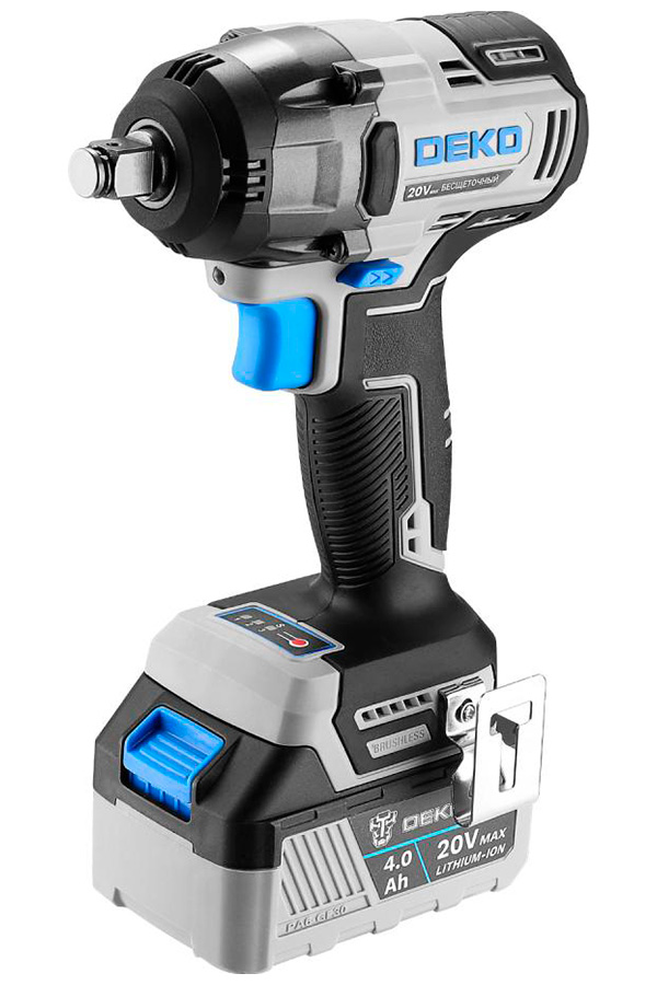 Изображение товара Гайковерт аккумуляторный бесщеточный Deko ZKIS, черно-серый (083-1084)