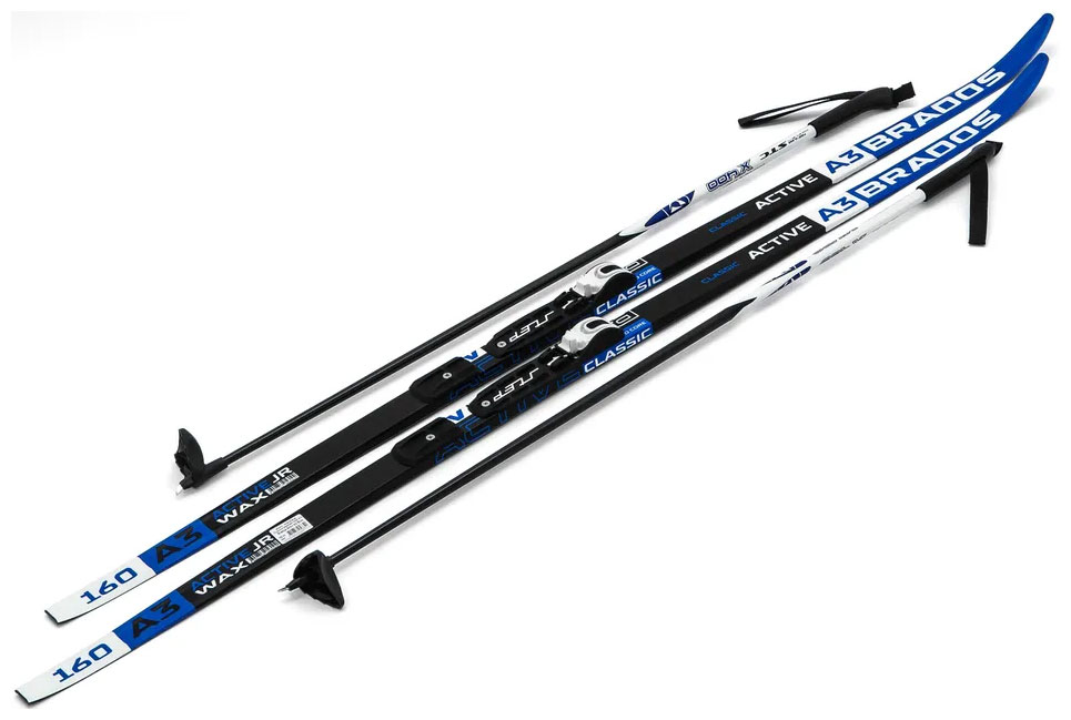 

Лыжи беговые STC NNN - 160 WAX Brados Active A3 Blue, Синий