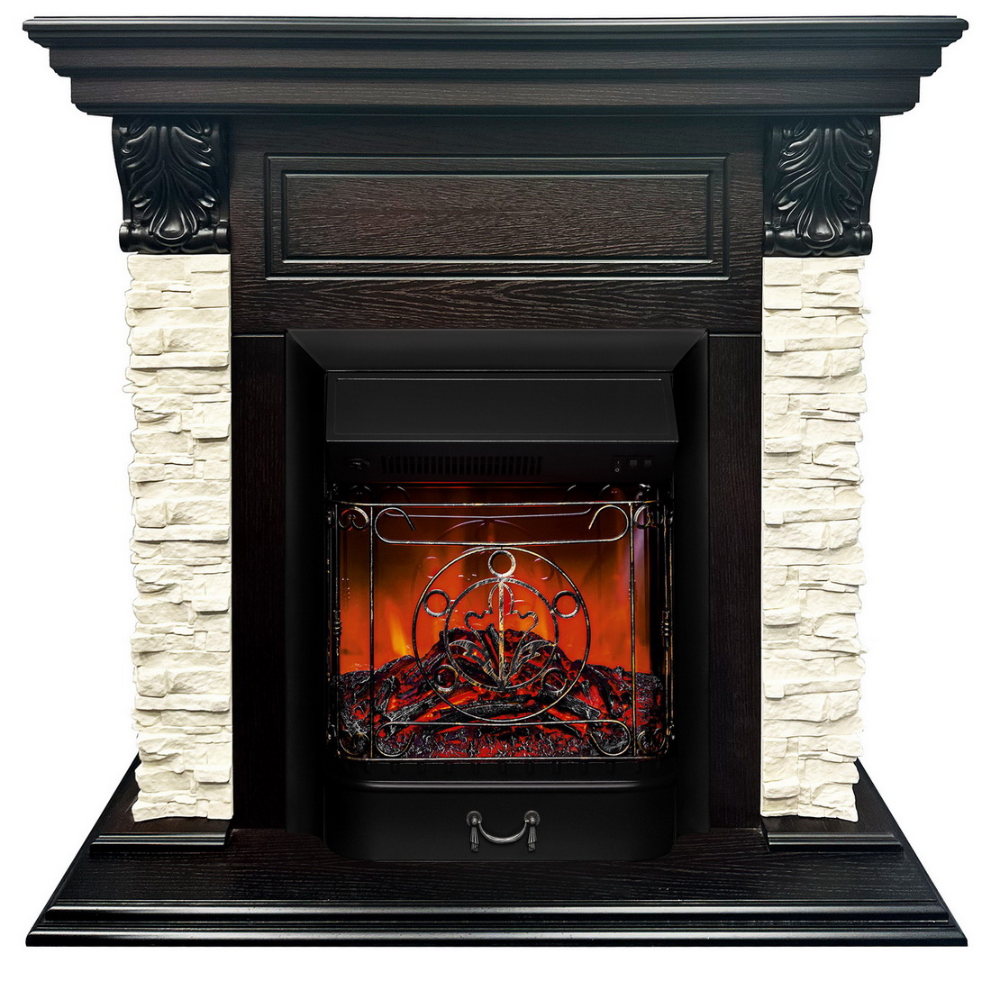 

Каминокомплект Realflame BILBAO STD/EUG AO-215 + MAJESTIC LUX BL (пульт д/у), Орех