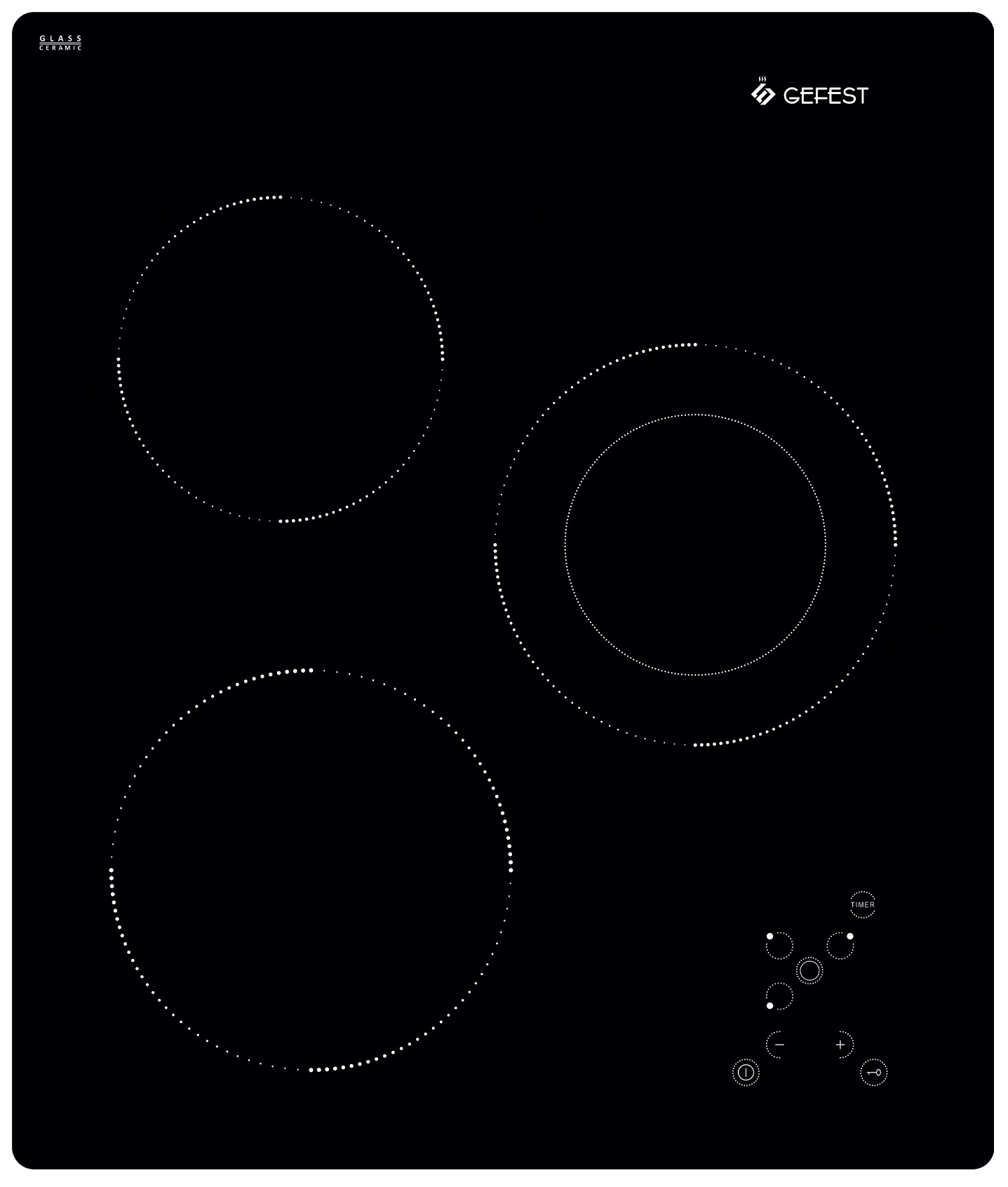 Изображение товара Электрическая варочная панель Gefest ПВЭ 4100 сенсорное управление двухзонная