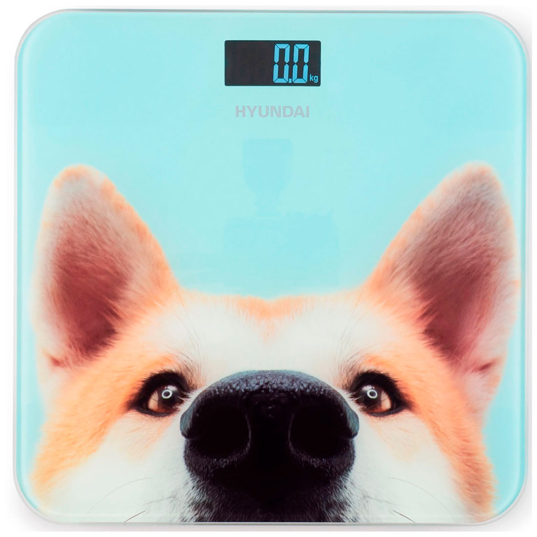 Изображение товара Напольные электронные весы Hyundai H-BS03680 до 180 кг с подсветкой голубые
