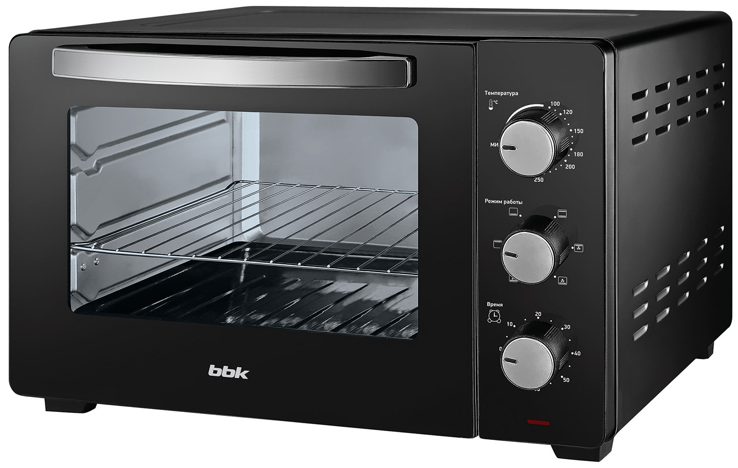 Изображение товара Мини печь BBK OE3037M черная с конвекцией и грилем 30л