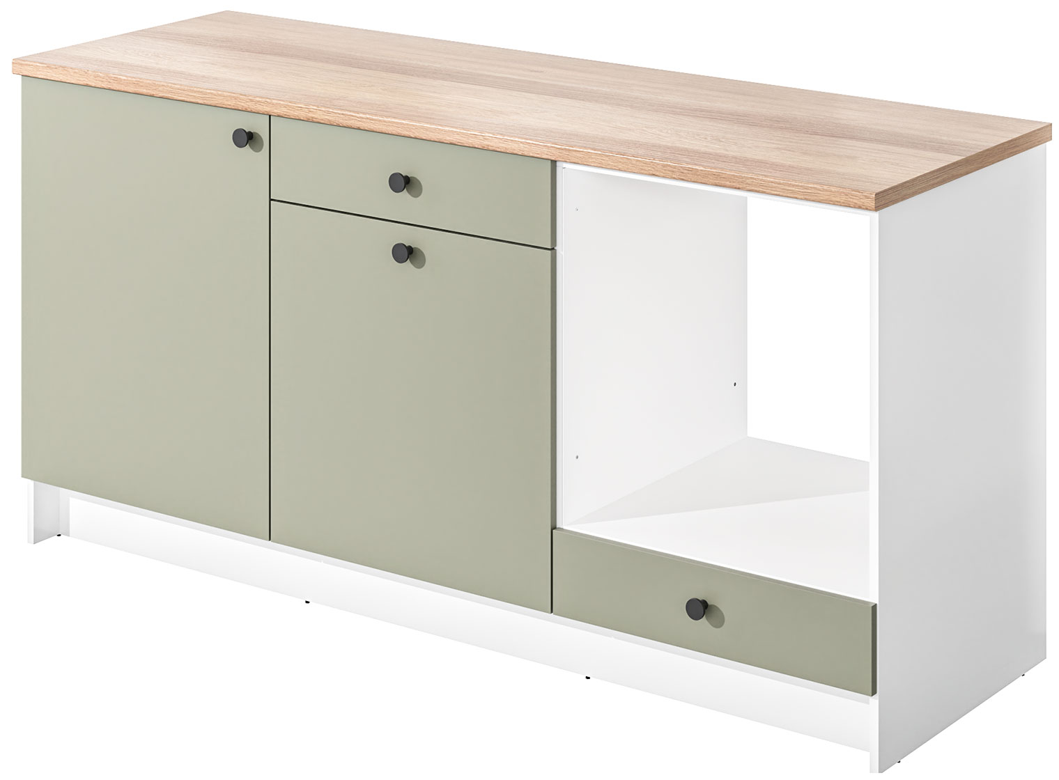 

Шкаф кухонный напольный Candy ModulE, с ящиками, секцией под духовку и столешницей, 180x61x91 см (TD0053885RU), зеленый матовый