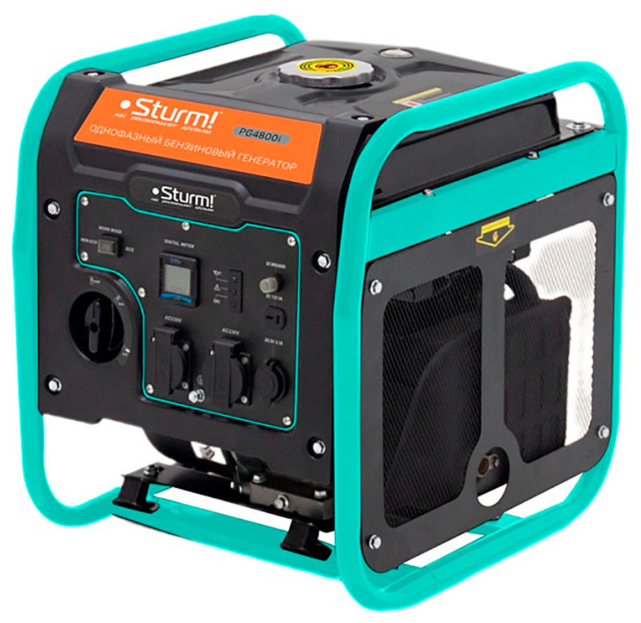 Изображение товара Инверторный бензогенератор Sturm! PG4800i 3.5 кВт 220 В 12 В USB для дома и выездов
