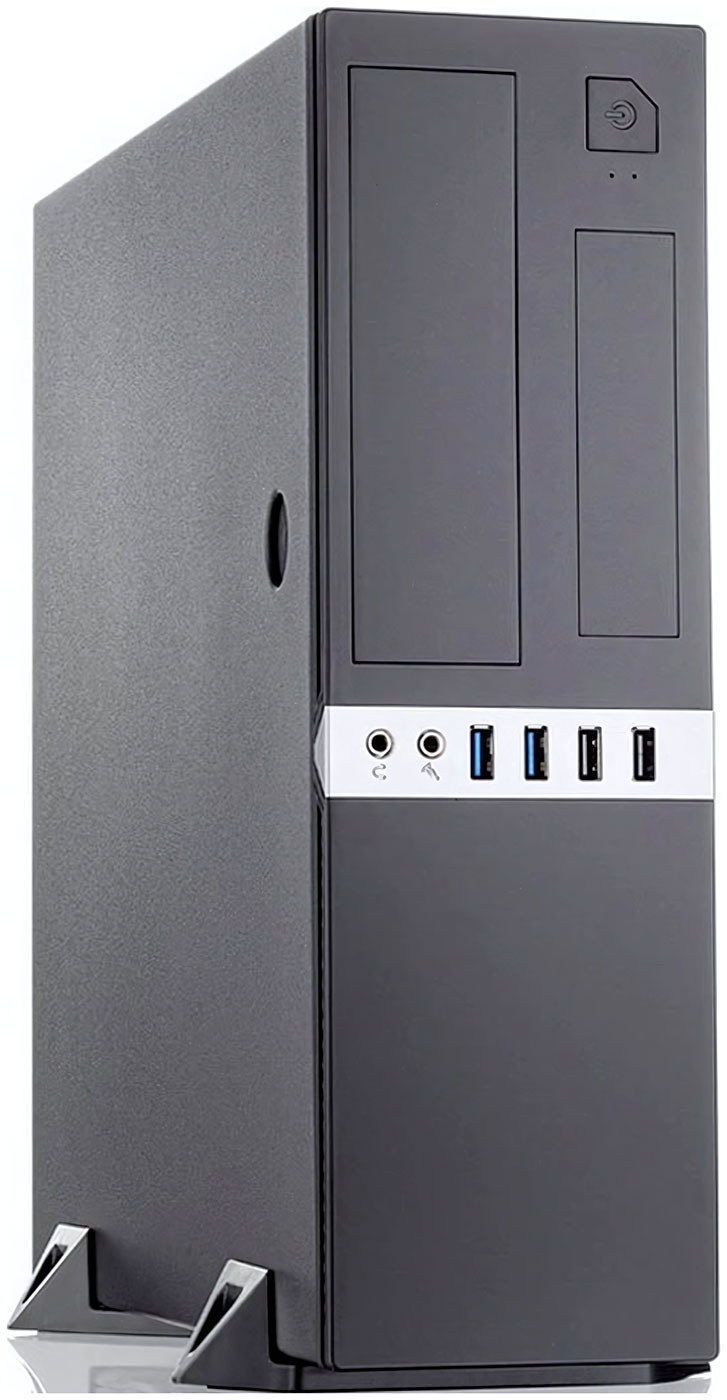 Изображение товара Компьютерный корпус Foxline FL-203 без БП компактный стильный Micro-ATX