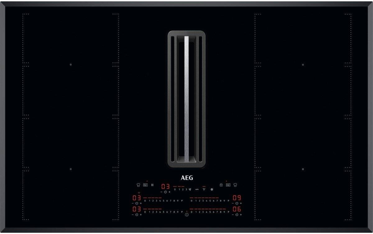 Изображение товара Индукционная варочная панель со встроенной вытяжкой AEG CCE84779FB