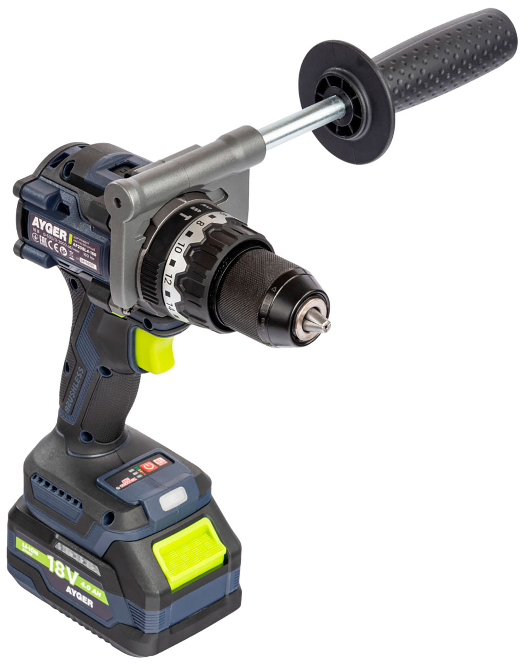 Изображение товара Шуруповерт аккумуляторный Ayger AP20BL4-160