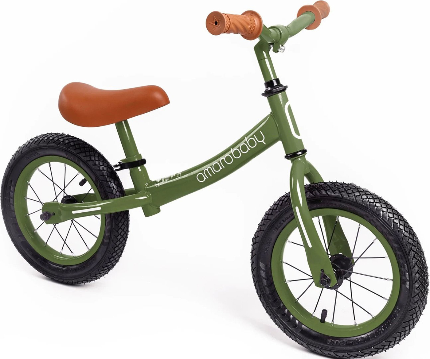 Изображение товара Двухколесный беговел Amarobaby ROAD RACER, зеленый