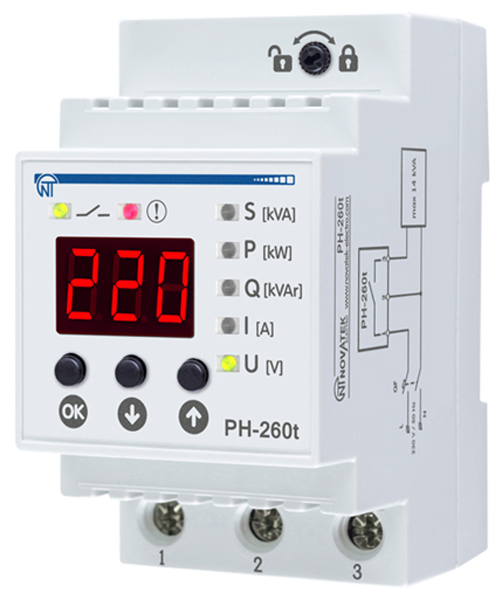 Изображение товара Реле напряжения Новатек-Электро РН-260Т защита бытовой и промышленной техники