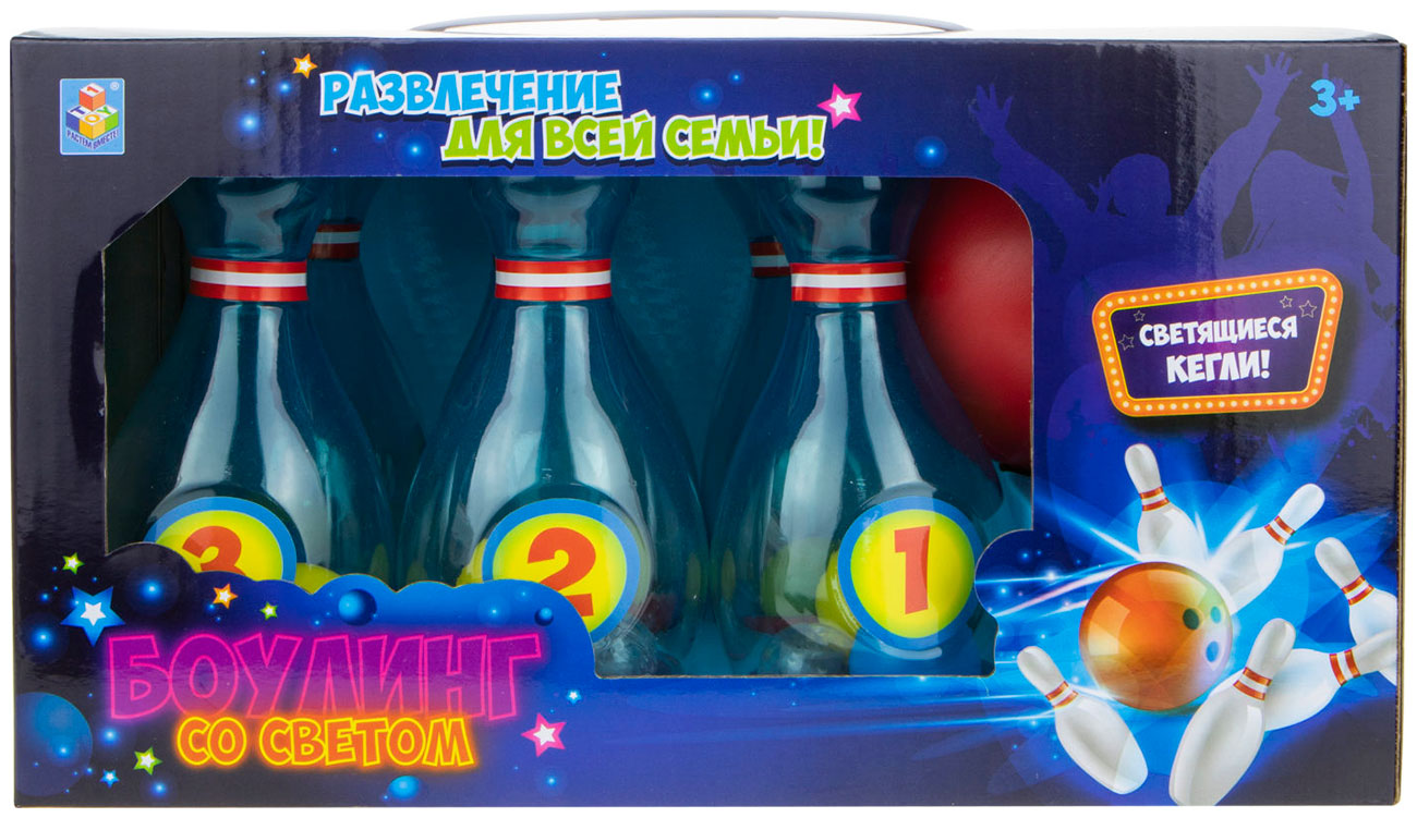 Изображение товара Игровой набор Боулинг 1TOY со световыми эффектами для детей от 3 лет