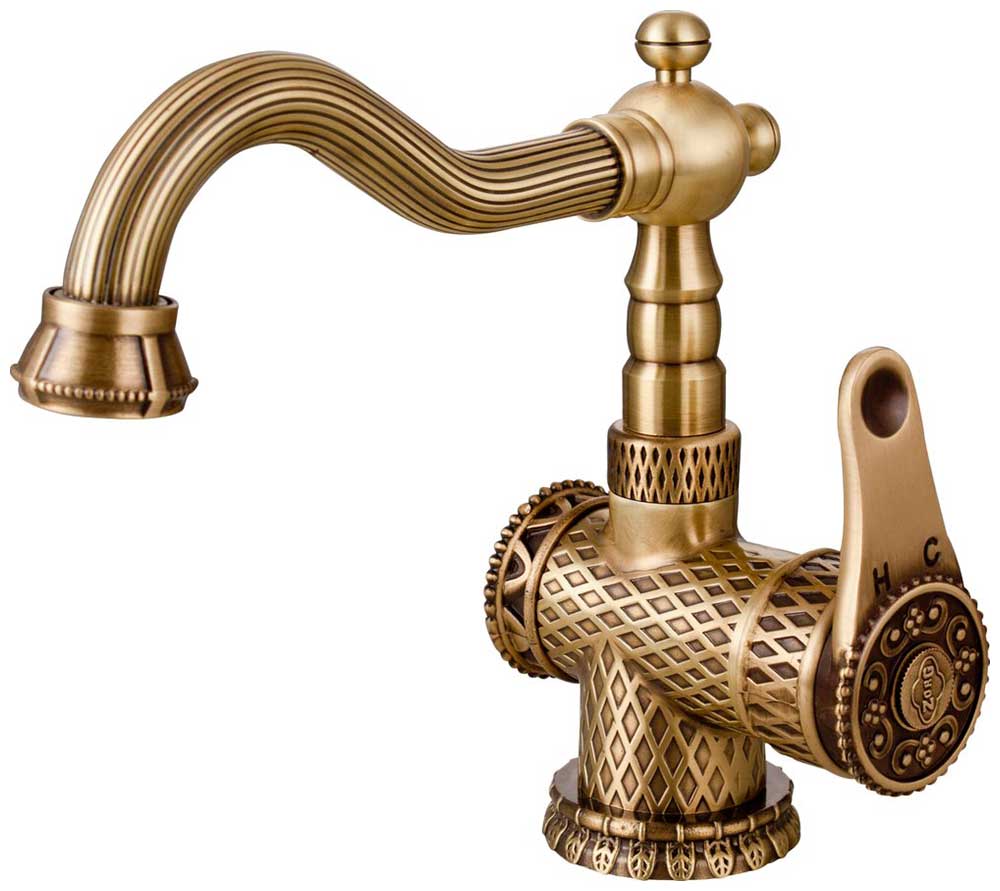 Изображение товара Смеситель для умывальника Zorg A 413U-BR с античной бронзой