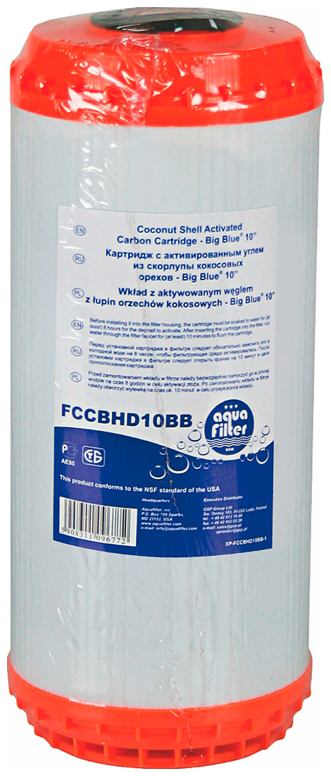 Картридж угольный Aquafilter FCCBHD10BB, 665 картридж угольный комбинированный aquafilter fccbkdf20bb 674